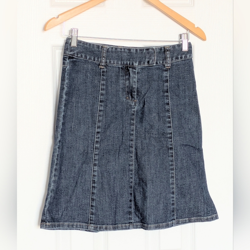 H&M Women's (Size 4) Jean/Denim A-Line Midi Skirt